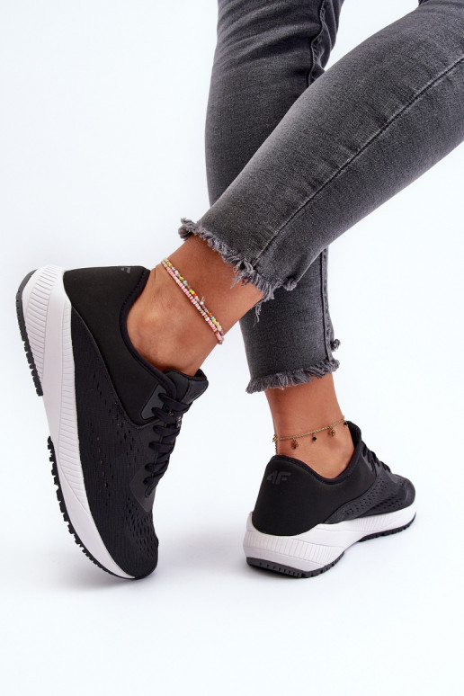 sporta apavi Sieviešu 4F 4FRSS24FSPOF056 melnas krāsas sporta apavi Sieviešu 4F 4FRSS24FSPOF056 melnas krāsas