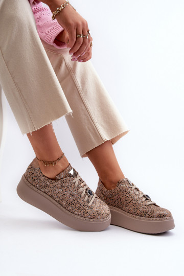 Āda sporta apavi ar platformu Tā irciejka 06191-10 smilšu krāsas 2