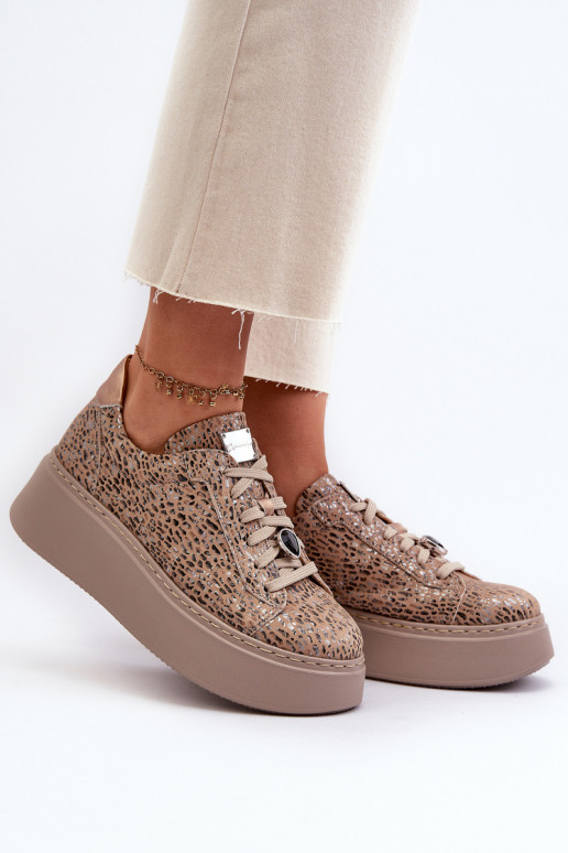 Āda sporta apavi ar platformu Tā irciejka 06191-10 smilšu krāsas