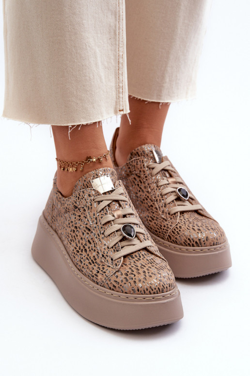 Āda sporta apavi ar platformu Tā irciejka 06191-10 smilšu krāsas