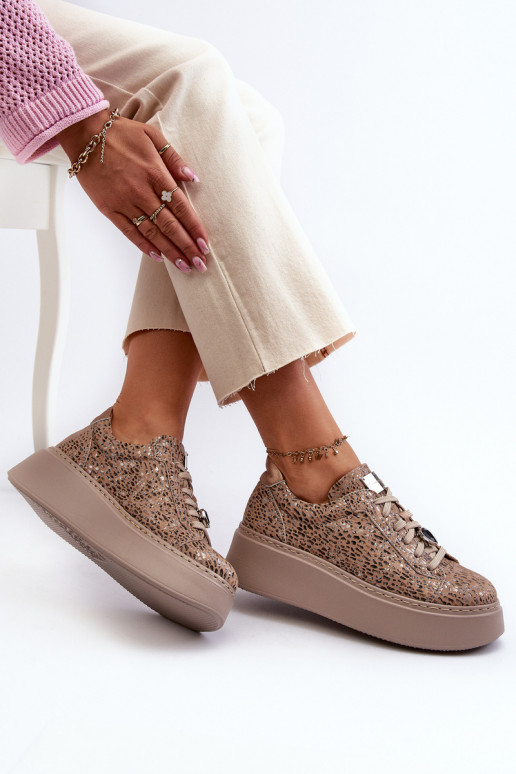 Āda sporta apavi ar platformu Tā irciejka 06191-10 smilšu krāsas