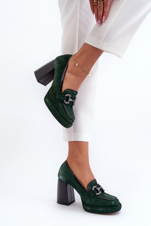 Āda Kurpes Uz masīva pola Laura Messi 2706 haki krāsas