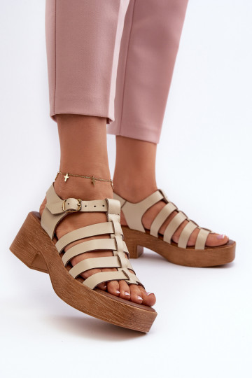 Zazoo 40410 sieviešu sandales smilšu krāsā 2
