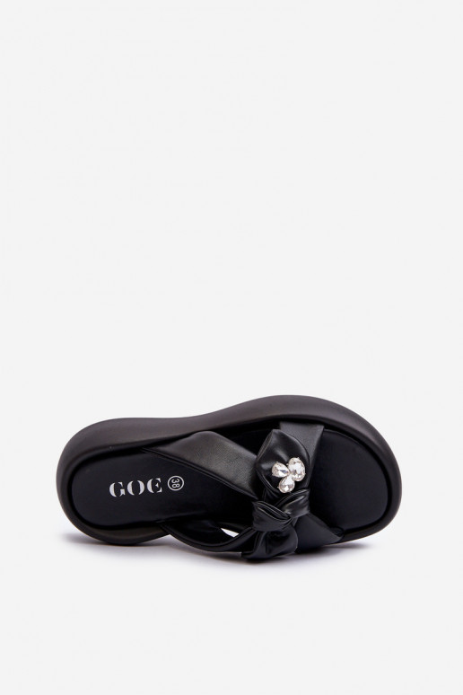 Čibas no dabīgas ādas Sieviešu ar platformu melnas krāsas GOE NN2N4110 Čibas no dabīgas ādas Sieviešu ar platformu melnas krāsas GOE NN2N4110