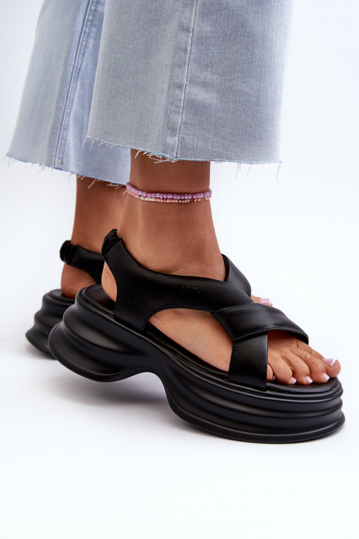 Sieviešu basenes Sieviešu Uz masīvas zoles melnas krāsas GOE NN2N4106 Sieviešu basenes Sieviešu Uz masīvas zoles melnas krāsas GOE NN2N4106