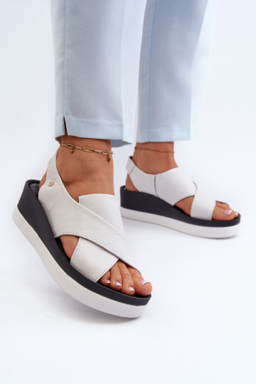 Zazoo 40256 odiniskas platformu sandales baltā krāsā