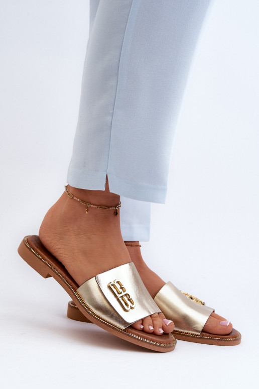 Zazoo 40384 Eleganta stila Čibas no dabīgas ādas Sieviešu Zelta krāsas Zazoo 40384 Eleganta stila Čibas no dabīgas ādas Sieviešu Zelta krāsas