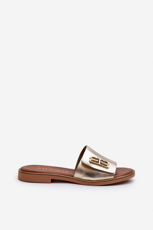 Zazoo 40384 Eleganta stila Čibas no dabīgas ādas Sieviešu Zelta krāsas Zazoo 40384 Eleganta stila Čibas no dabīgas ādas Sieviešu Zelta krāsas