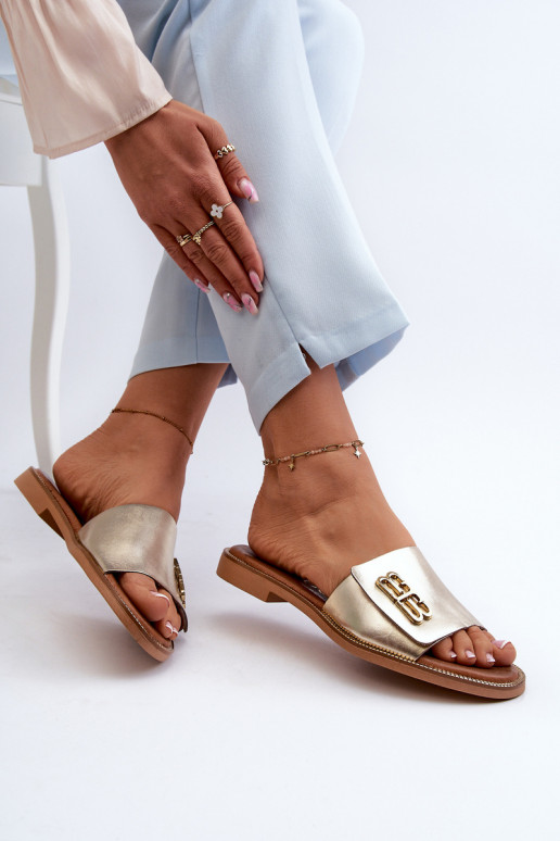 Zazoo 40384 Eleganta stila Čibas no dabīgas ādas Sieviešu Zelta krāsas Zazoo 40384 Eleganta stila Čibas no dabīgas ādas Sieviešu Zelta krāsas