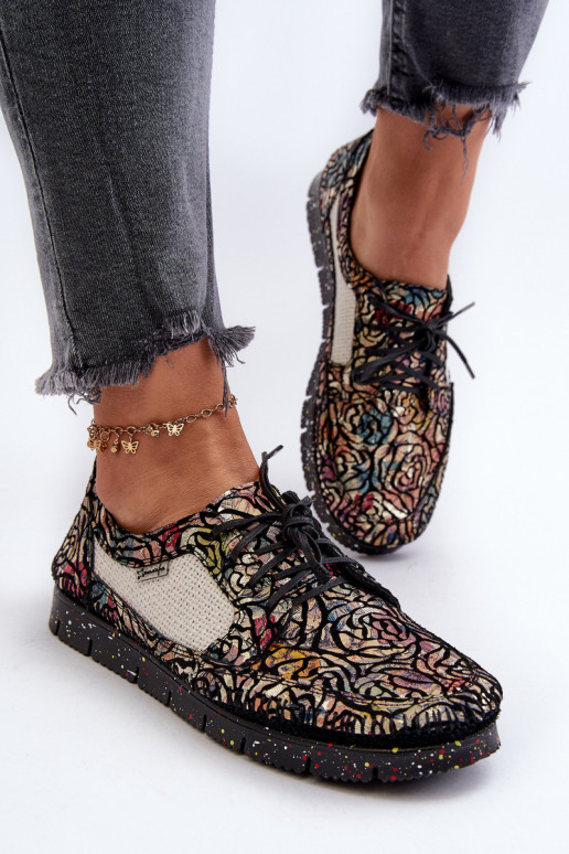 Rakstaina apavi Sieviešu Tā irciejka 06347-01 melnas krāsas Rakstaina apavi Sieviešu Tā irciejka 06347-01 melnas krāsas