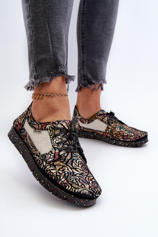 Rakstaina apavi Sieviešu Tā irciejka 06347-01 melnas krāsas Rakstaina apavi Sieviešu Tā irciejka 06347-01 melnas krāsas