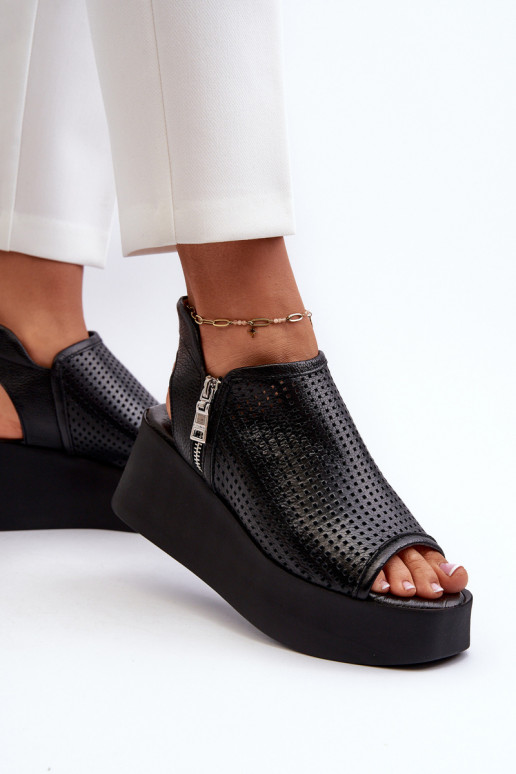 Zazoo 1792 Āda Ažūra basenes ar platformu melnas krāsas Zazoo 1792 Āda Ažūra basenes ar platformu melnas krāsas