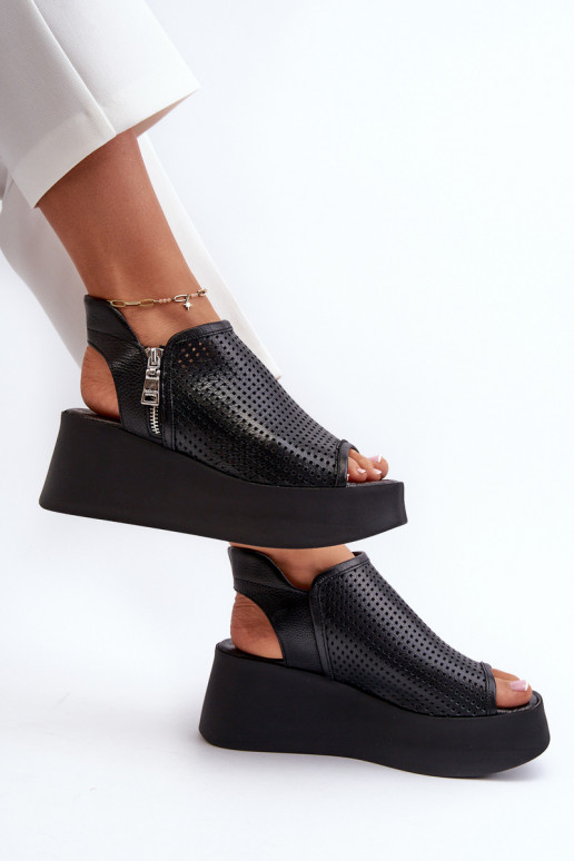 Zazoo 1792 Āda Ažūra basenes ar platformu melnas krāsas Zazoo 1792 Āda Ažūra basenes ar platformu melnas krāsas