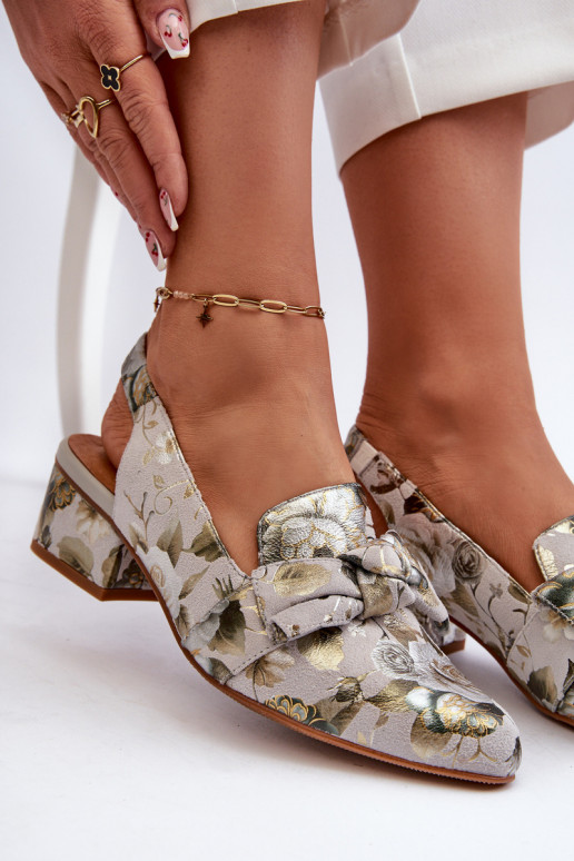 Sieviešu Sieviešu basenes Uz Zema Papēža ar puķītēm Tā irciejka N6539-38 Zaļas krāsas Sieviešu Sieviešu basenes Uz Zema Papēža ar puķītēm Tā irciejka N6539-38 Zaļas krāsas