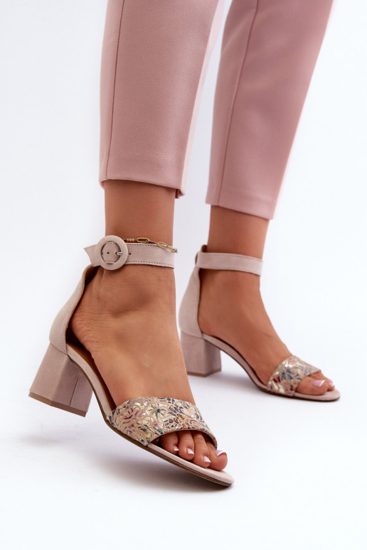 Eleganti augstpapēžu kurpes Tā irciejka 04141-49 smilšu krāsas Eleganti augstpapēžu kurpes Tā irciejka 04141-49 smilšu krāsas