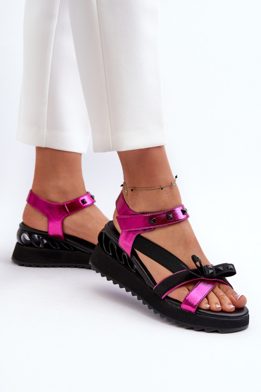 Sieviešu basenes ar bantītēm D&A CR956 rozā krāsas Sieviešu basenes ar bantītēm D&A CR956 rozā krāsas