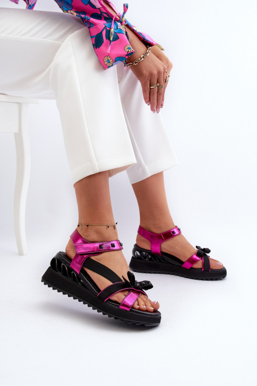 Sieviešu basenes ar bantītēm D&A CR956 rozā krāsas Sieviešu basenes ar bantītēm D&A CR956 rozā krāsas