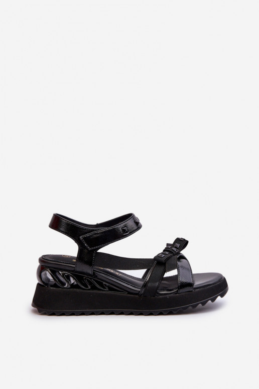 Sieviešu basenes ar bantītēm D&A CR956 melnas krāsas Sieviešu basenes ar bantītēm D&A CR956 melnas krāsas