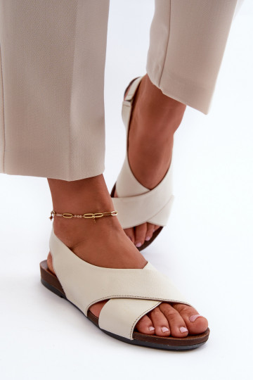 Zazoo 40407 sandales Āda Sieviešu Ziloņkaula krāsas