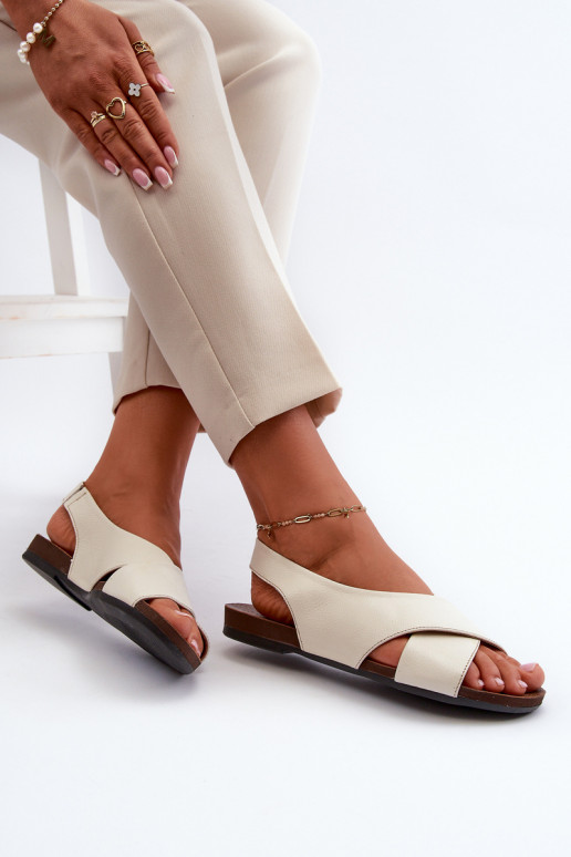 Zazoo 40407 sandales Āda Sieviešu Ziloņkaula krāsas Zazoo 40407 sandales Āda Sieviešu Ziloņkaula krāsas