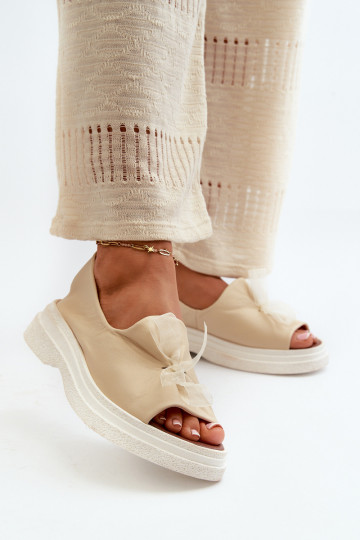 Zazoo 2939 Sieviešu basenes Sieviešu ar bantītēm Ziloņkaula krāsas