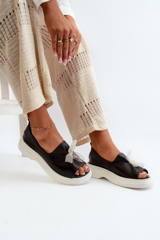 Zazoo 2939 Sieviešu basenes Sieviešu ar bantītēm melnas krāsas Zazoo 2939 Sieviešu basenes Sieviešu ar bantītēm melnas krāsas