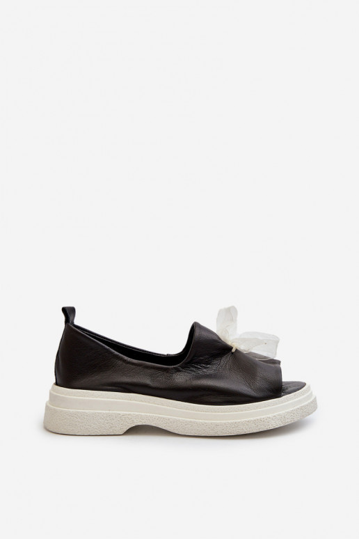 Zazoo 2939 Sieviešu basenes Sieviešu ar bantītēm melnas krāsas Zazoo 2939 Sieviešu basenes Sieviešu ar bantītēm melnas krāsas