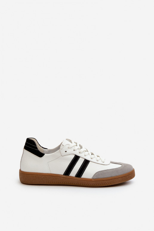 Zazoo N1068 Āda Zems Sneakers modeļa apavi Sieviešu baltas krāsas Zazoo N1068 Āda Zems Sneakers modeļa apavi Sieviešu baltas krāsas