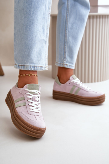 Zazoo N1068S4 Sneakers modeļa apavi ar platformu Violeta krāsa 2
