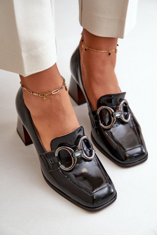 Āda Kurpes ar ornamentiem melnas krāsas Laura Messi 2845 Āda Kurpes ar ornamentiem melnas krāsas Laura Messi 2845