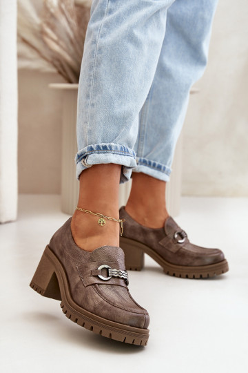 Zazoo 20175 apavi Sieviešu ar papēdi Dabīgas ādas smilšu krāsas