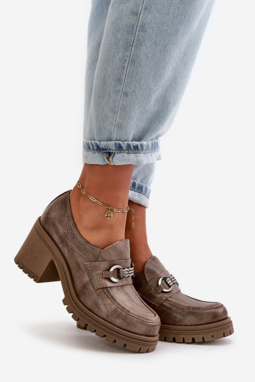 Zazoo 20175 apavi Sieviešu ar papēdi Dabīgas ādas smilšu krāsas Zazoo 20175 apavi Sieviešu ar papēdi Dabīgas ādas smilšu krāsas