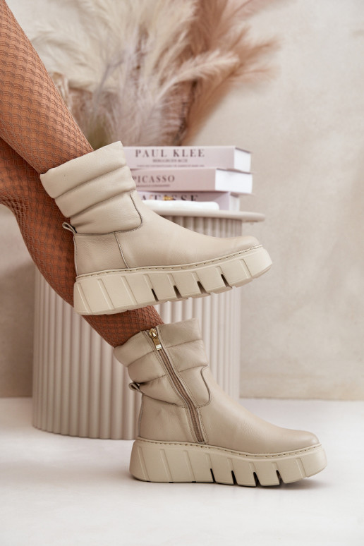 Zazoo 60512 Sieviešu puszābaki Uz pili siltināti Ziloņkaula krāsas Zazoo 60512 Sieviešu puszābaki Uz pili siltināti Ziloņkaula krāsas