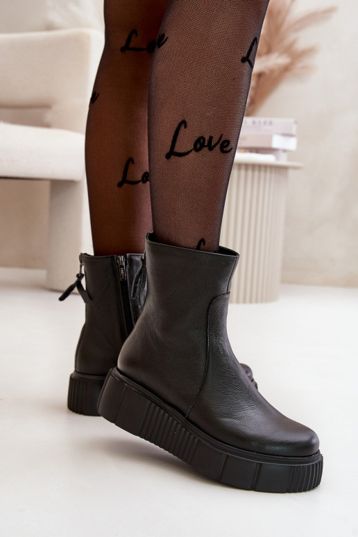 Zazoo 60369 Sieviešu puszābaki ar platformu melnas krāsas Zazoo 60369 Sieviešu puszābaki ar platformu melnas krāsas