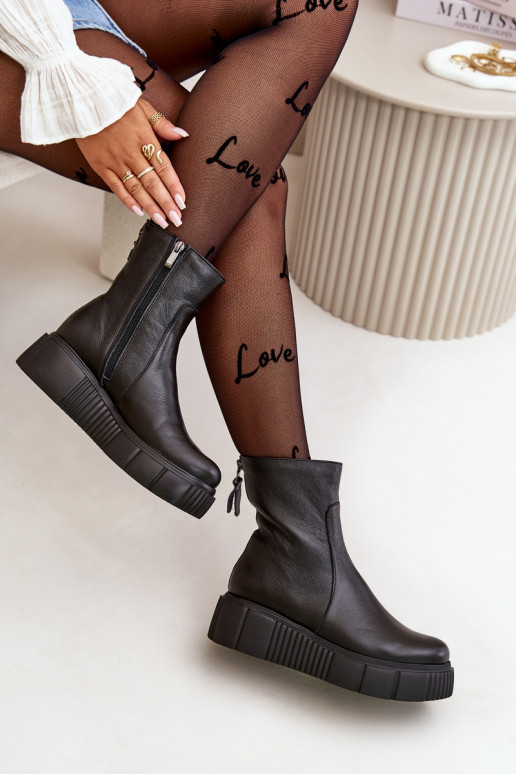 Zazoo 60369 Sieviešu puszābaki ar platformu melnas krāsas Zazoo 60369 Sieviešu puszābaki ar platformu melnas krāsas