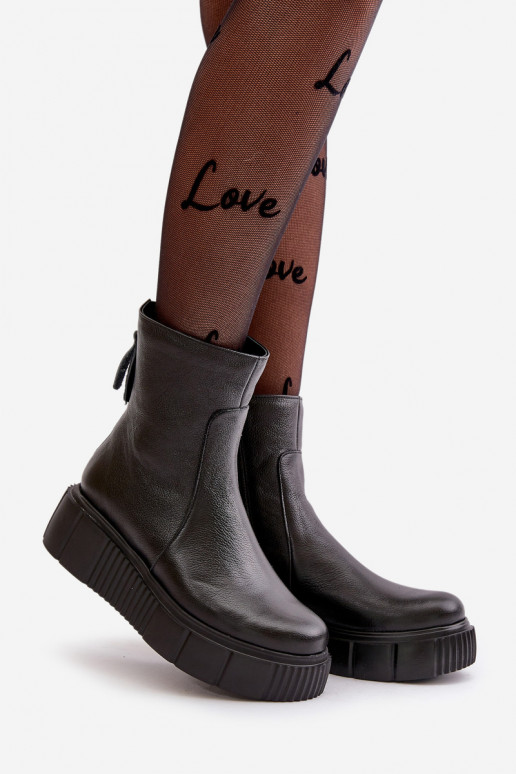 Zazoo 60369 Sieviešu puszābaki ar platformu melnas krāsas Zazoo 60369 Sieviešu puszābaki ar platformu melnas krāsas