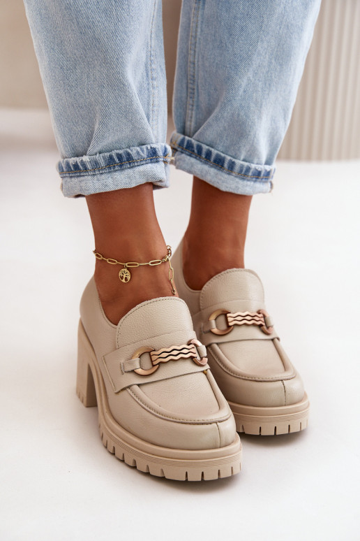 Zazoo 20175 apavi Sieviešu ar papēdi Dabīgas ādas Ziloņkaula krāsas Zazoo 20175 apavi Sieviešu ar papēdi Dabīgas ādas Ziloņkaula krāsas