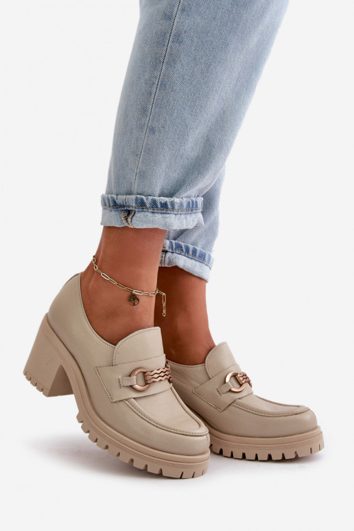 Zazoo 20175 apavi Sieviešu ar papēdi Dabīgas ādas Ziloņkaula krāsas Zazoo 20175 apavi Sieviešu ar papēdi Dabīgas ādas Ziloņkaula krāsas