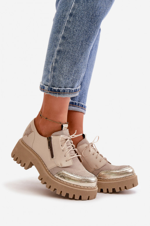 apavi Sieviešu Izgatavota no dabīgas ādas smilšu krāsas Tā irciejka 06177-04 apavi Sieviešu Izgatavota no dabīgas ādas smilšu krāsas Tā irciejka 06177-04