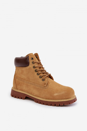 zamšādas siltināti apavi Vīriešiem Big Star OO174136 HI-POLY SYSTEM brūnas krāsas