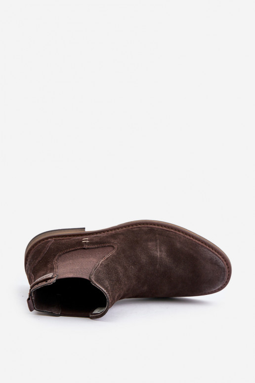 zamšādas stilīgi puszābaki Vīriešiem Big Star OO174155 brūnas krāsas