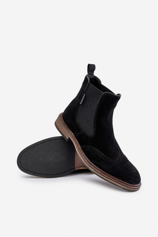 zamšādas Vīriešiem stilīgi puszābaki Big Star OO174192 melnas krāsas