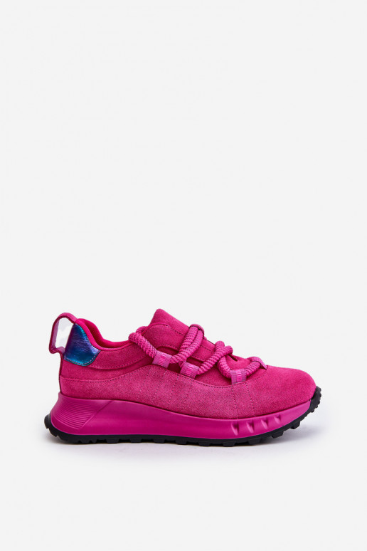 zamšādas Sneakers modeļa apavi SieviešuGrubym Šņorēšanam Artiker 54C1461 rozā krāsas zamšādas Sneakers modeļa apavi SieviešuGrubym Šņorēšanam Artiker 54C1461 rozā krāsas