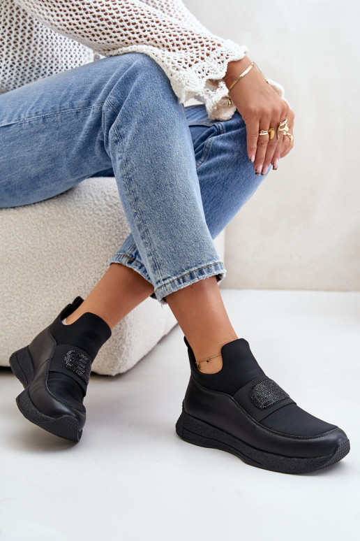 sporta apavi ar platformu Āda melnas krāsas Artiker 55C0035 sporta apavi ar platformu Āda melnas krāsas Artiker 55C0035