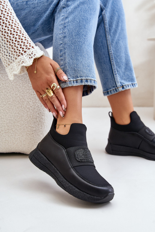 sporta apavi ar platformu Āda melnas krāsas Artiker 55C0035 sporta apavi ar platformu Āda melnas krāsas Artiker 55C0035