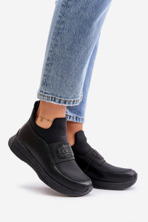 sporta apavi ar platformu Āda melnas krāsas Artiker 55C0035 sporta apavi ar platformu Āda melnas krāsas Artiker 55C0035