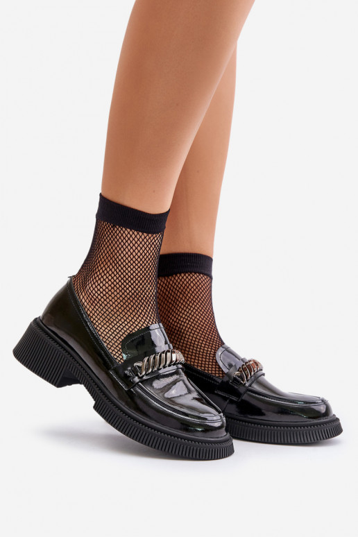 Sieviešu Lakoti mokasīni Mokasīni ar ornamentiem D&A LZ42-030 melnas krāsas Sieviešu Lakoti mokasīni Mokasīni ar ornamentiem D&A LZ42-030 melnas krāsas