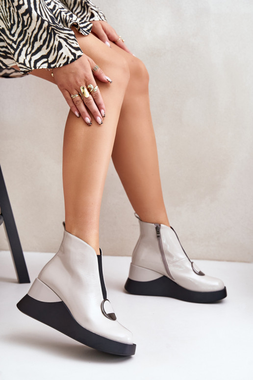 Laque Sieviešu puszābaki Uz Ķīļa siltināti D&A MR880-136 Pelēkas krāsas Laque Sieviešu puszābaki Uz Ķīļa siltināti D&A MR880-136 Pelēkas krāsas