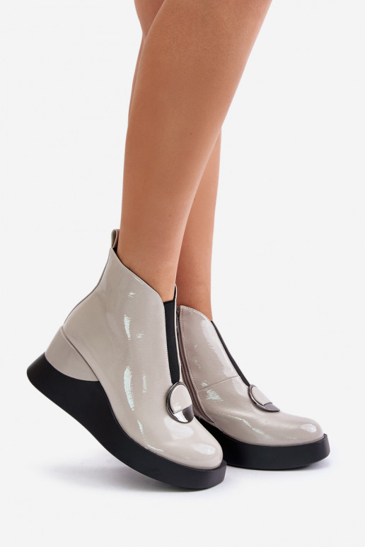 Laque Sieviešu puszābaki Uz Ķīļa siltināti D&A MR880-136 Pelēkas krāsas Laque Sieviešu puszābaki Uz Ķīļa siltināti D&A MR880-136 Pelēkas krāsas