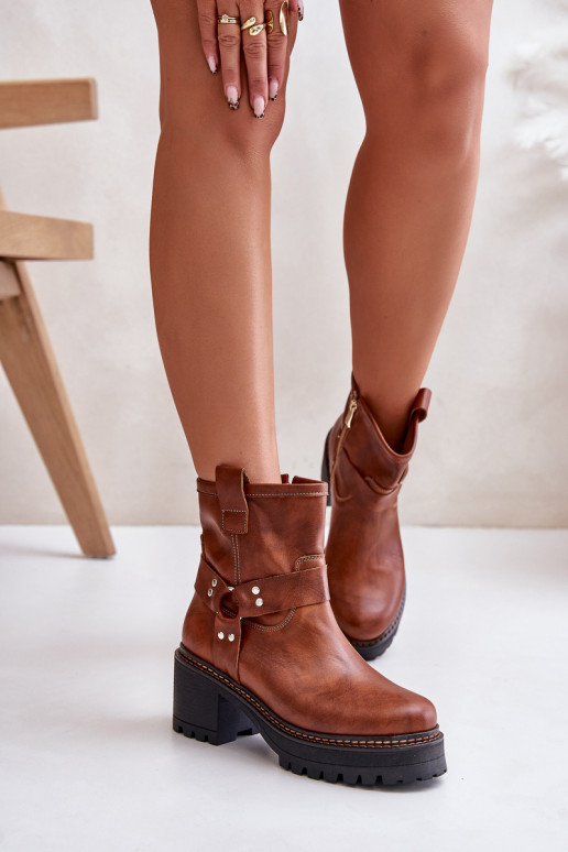 Sieviešu puszābaki Uz pili Ļevskis 3435 brūnas krāsas